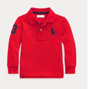 Ralph Lauren - Baby Long Sleeve Polo - Red - 3 Months